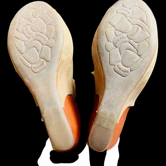 Barely worn Kork-Ease Berit Peep Toe Wedge Sandals | 9M | $25 - Picture 6 of 9